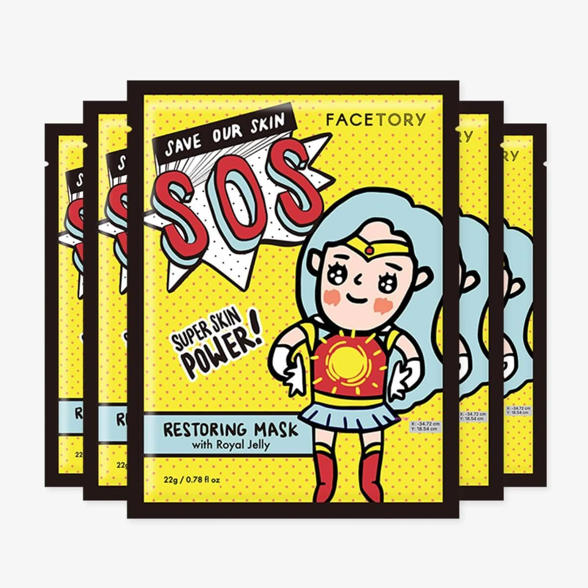 Sos Royal Jelly Sheet Mask Restoring 10-Pack by FaceTory