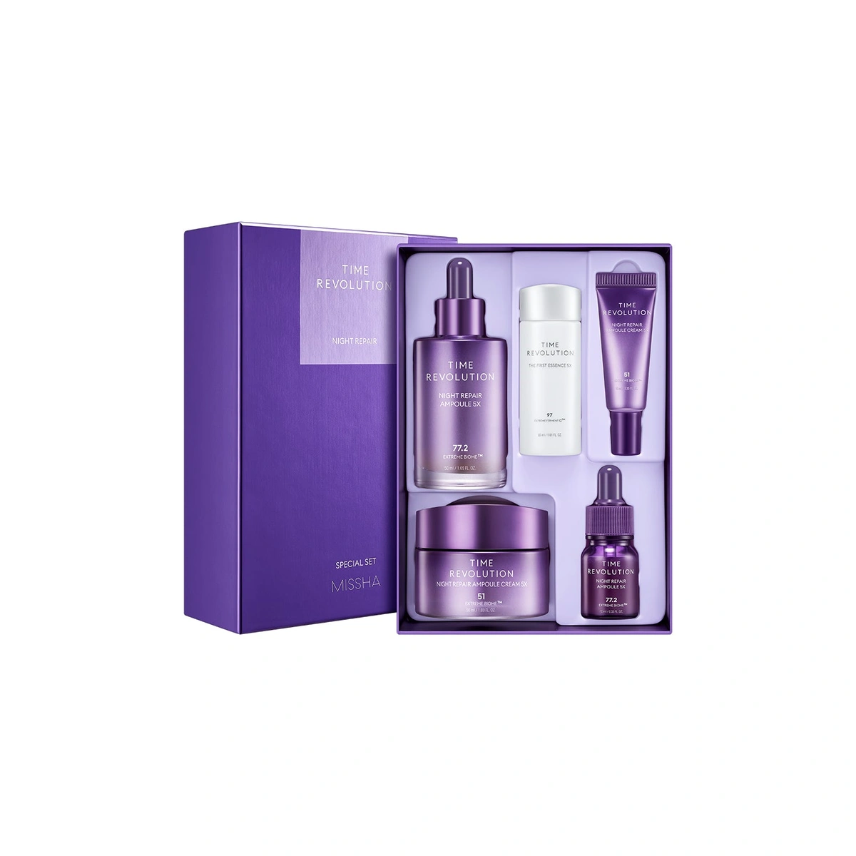 Time Revolution Night Repair Special Set 5x by Missha