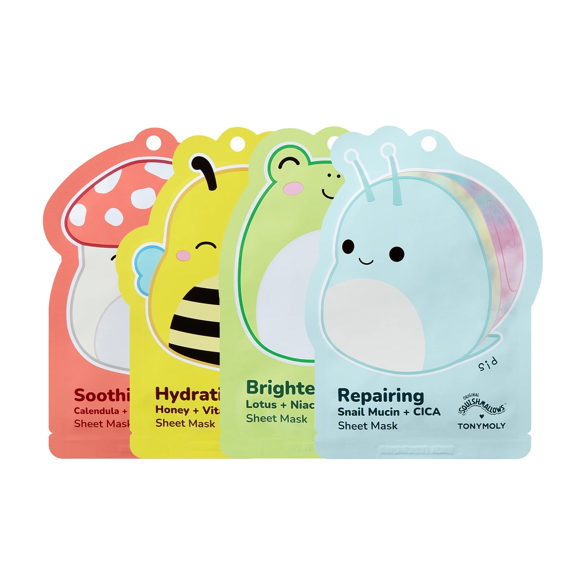 Squishmallows X Tonymoly 4 Pack Sheet Mask Set by Tony Moly