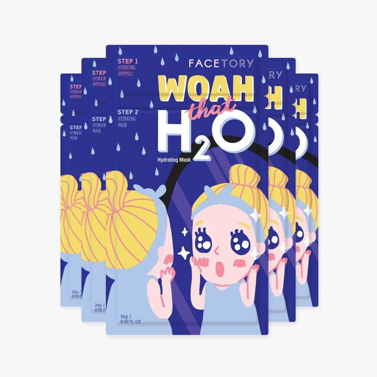 Woah That H2o 2 Step Sheet Mask Hydrating 10-Pack by FaceTory
