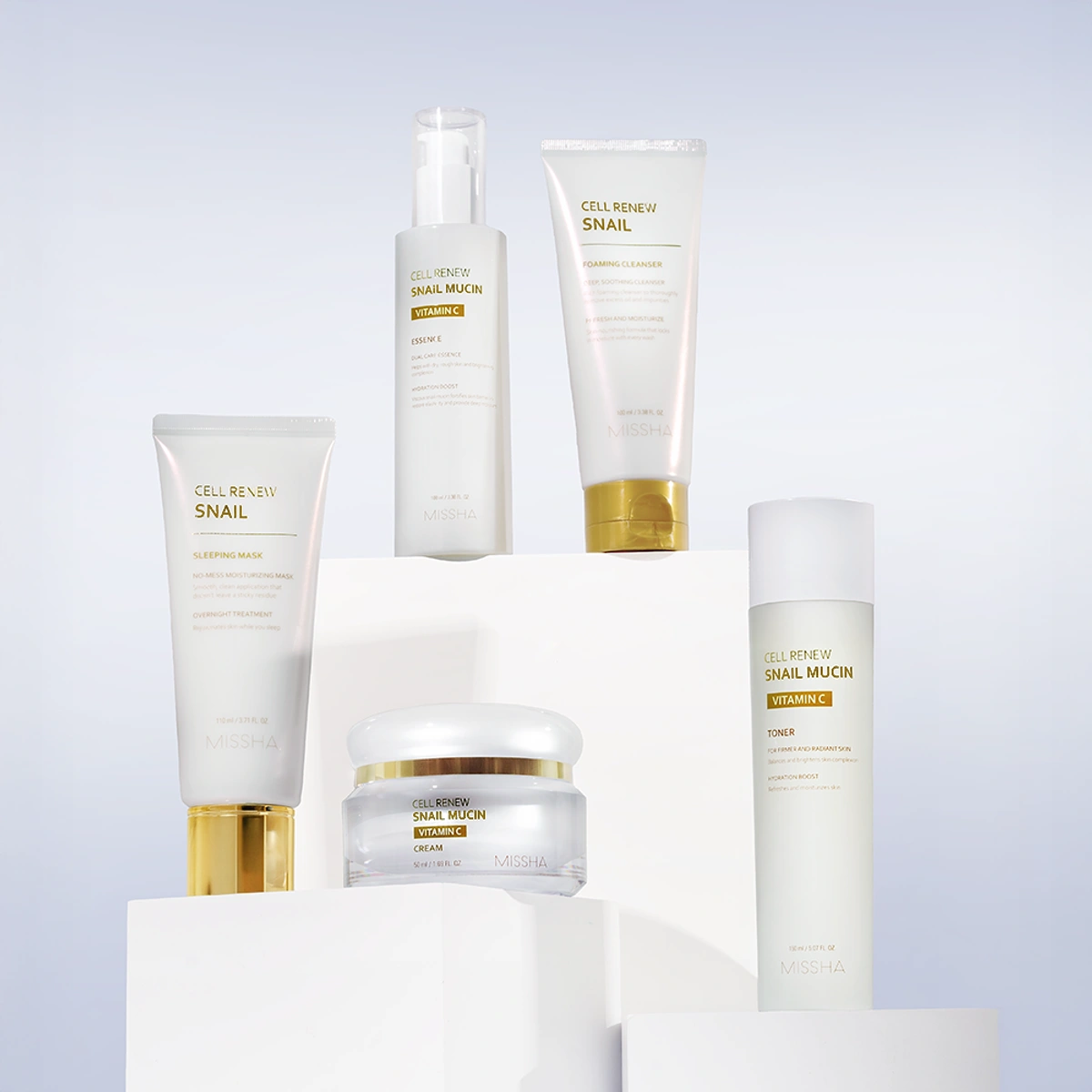 Cell Renew Snail Mucin K Beauty Skincare Routine Kit by Missha