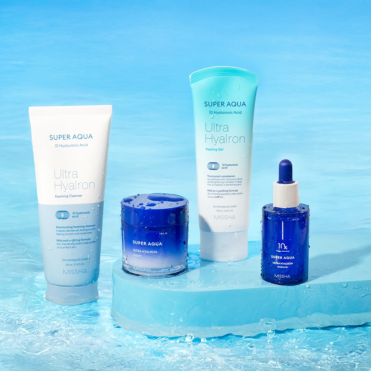 Super Aqua Hydrating K Beauty Skincare Routine Kit by Missha