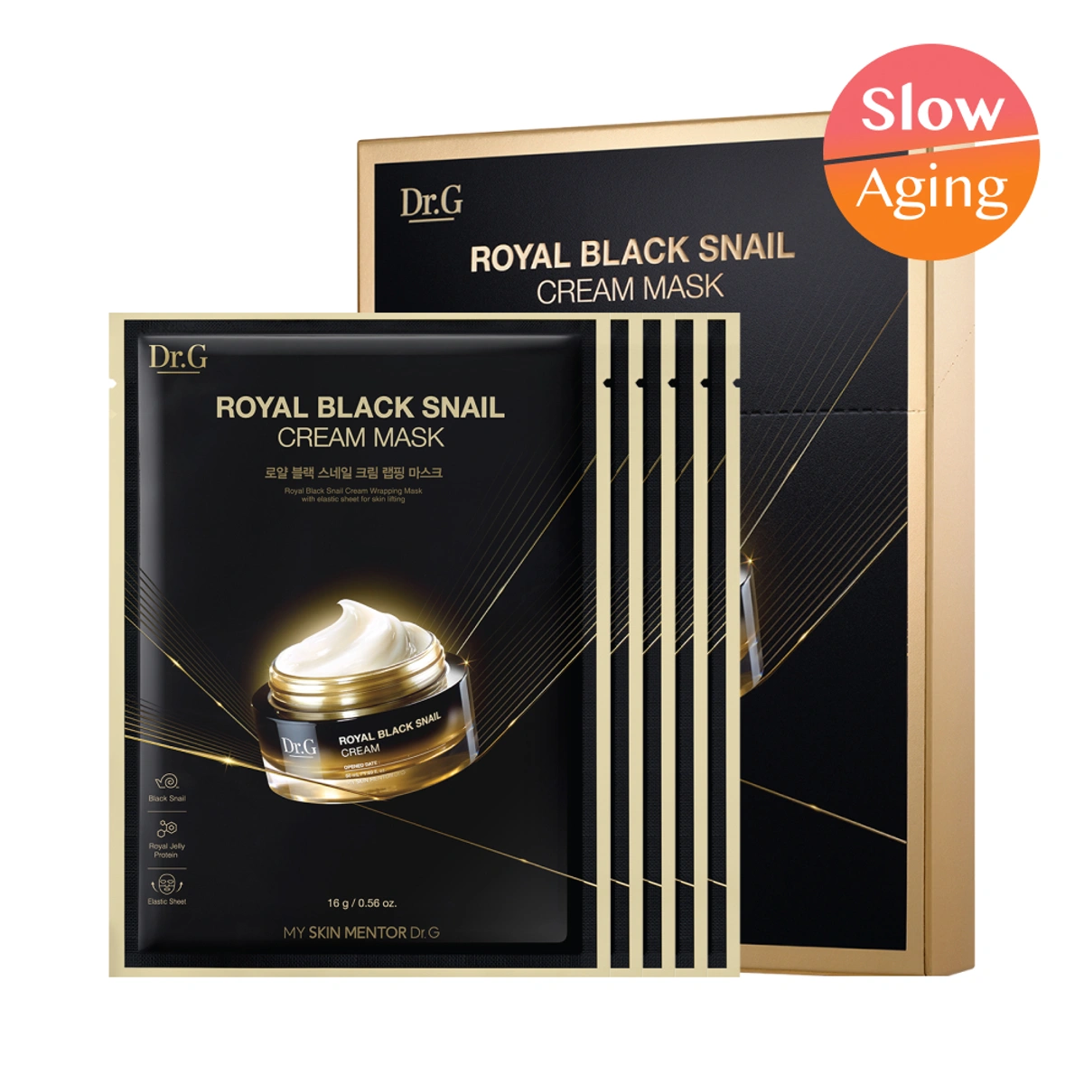 Dr G Royal Black Snail Cream Mask Sheet 5 Sheets by Dr.G