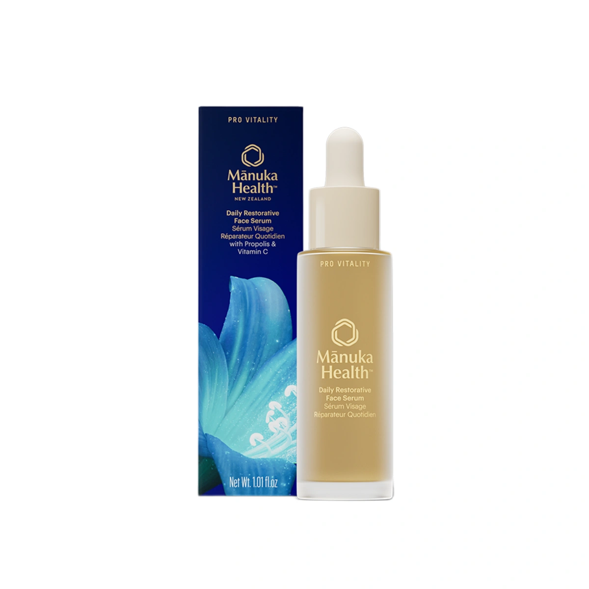 Pro Vitality Daily Restorative Face Serum With Propolis Vitamin C by Mānuka Health