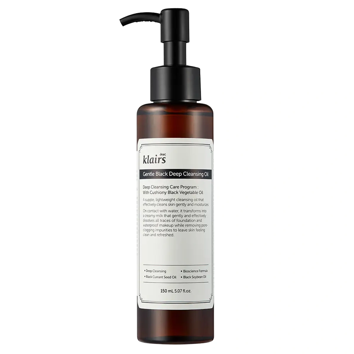 Gentle Black Deep Cleansing Oil by Dear Klairs