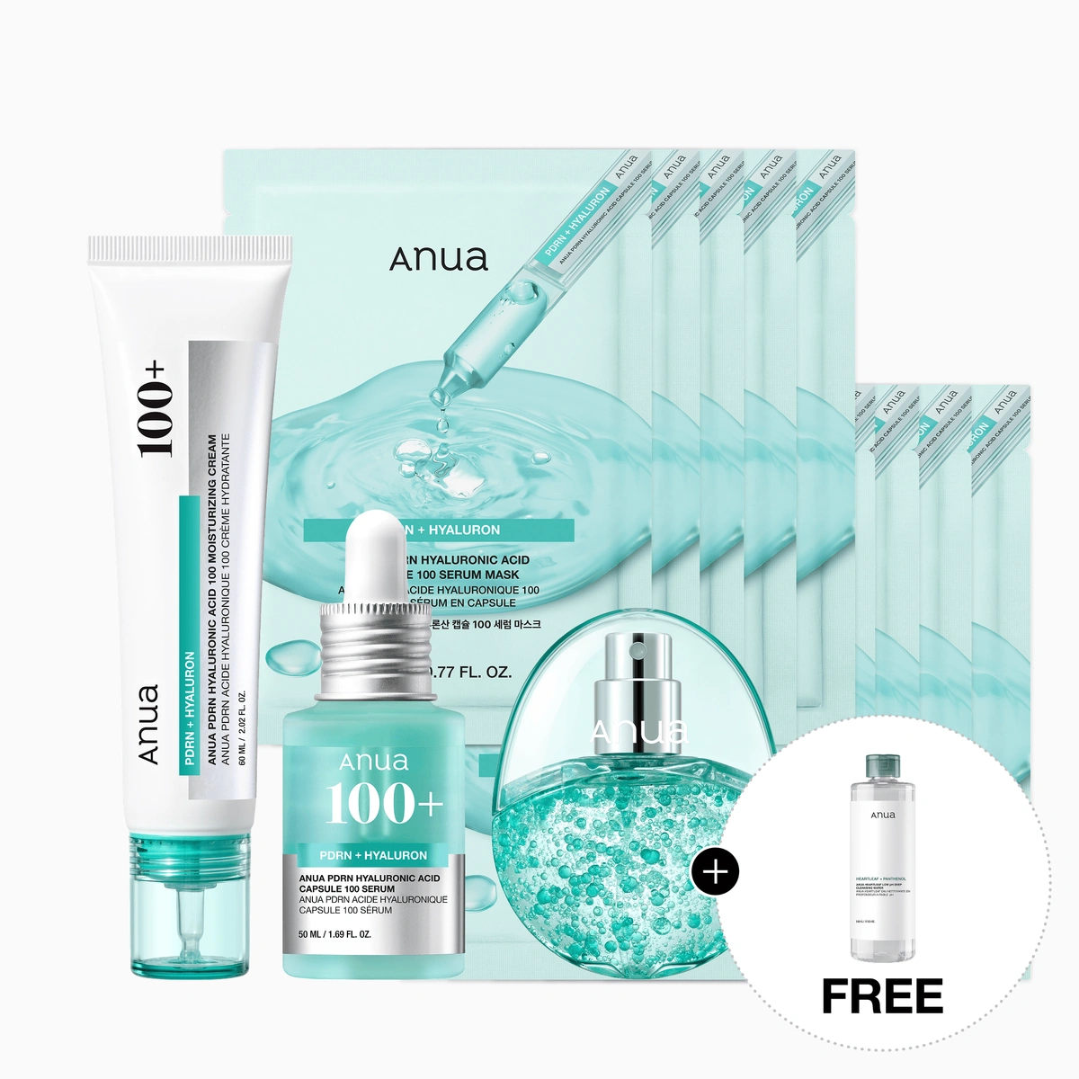 Pdrn 4 Step Glowy Skin Set by Anua