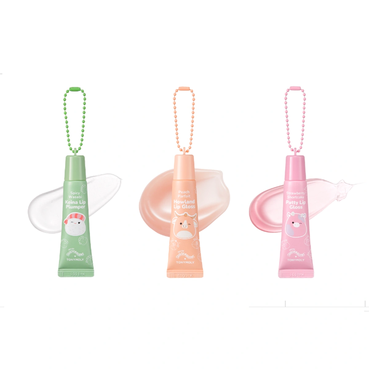 Squishmallows X Tonymoly Bag Charm Lip Gloss Sets by Tony Moly