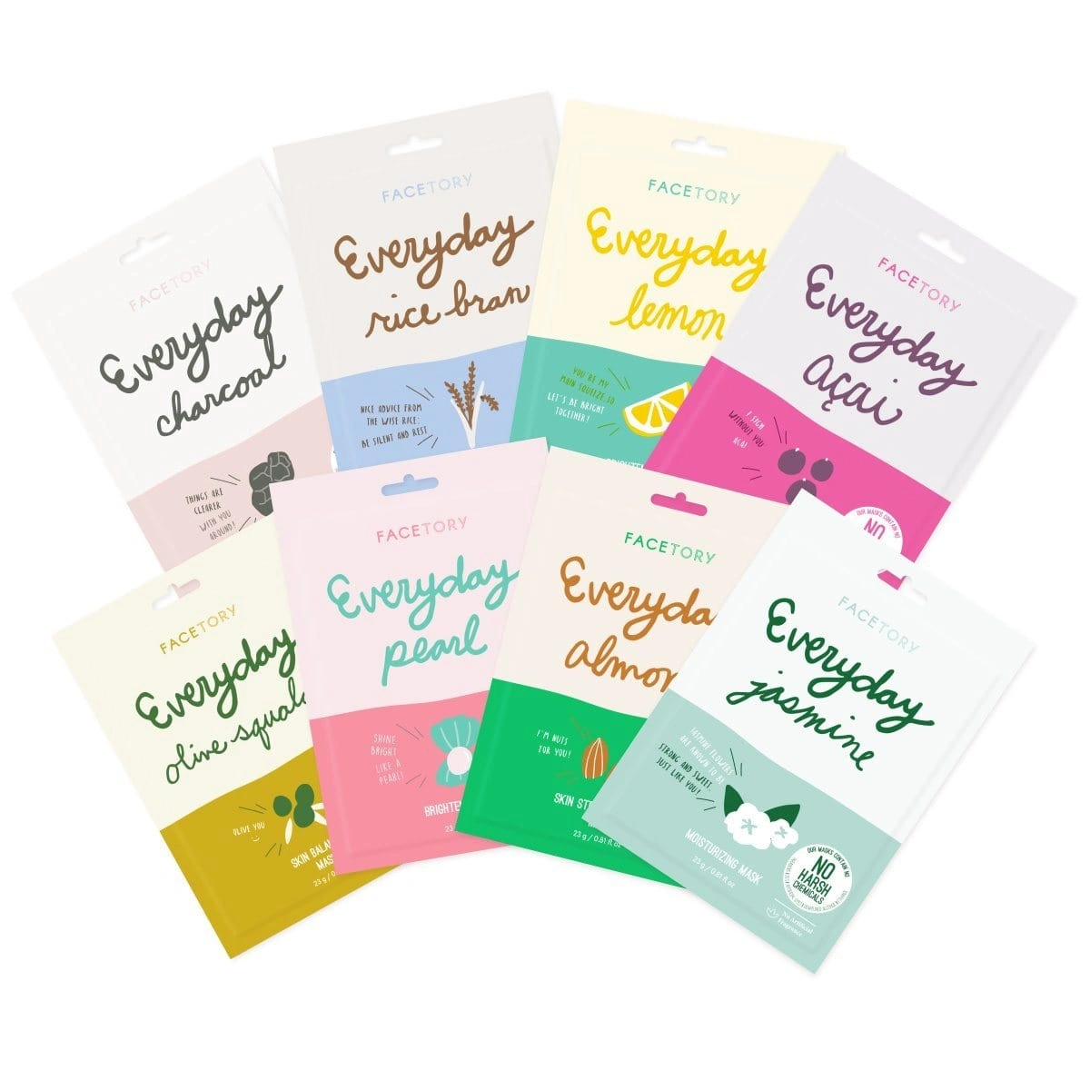 Facetory Everyday Collection Set Of 8 Value 20 by FaceTory