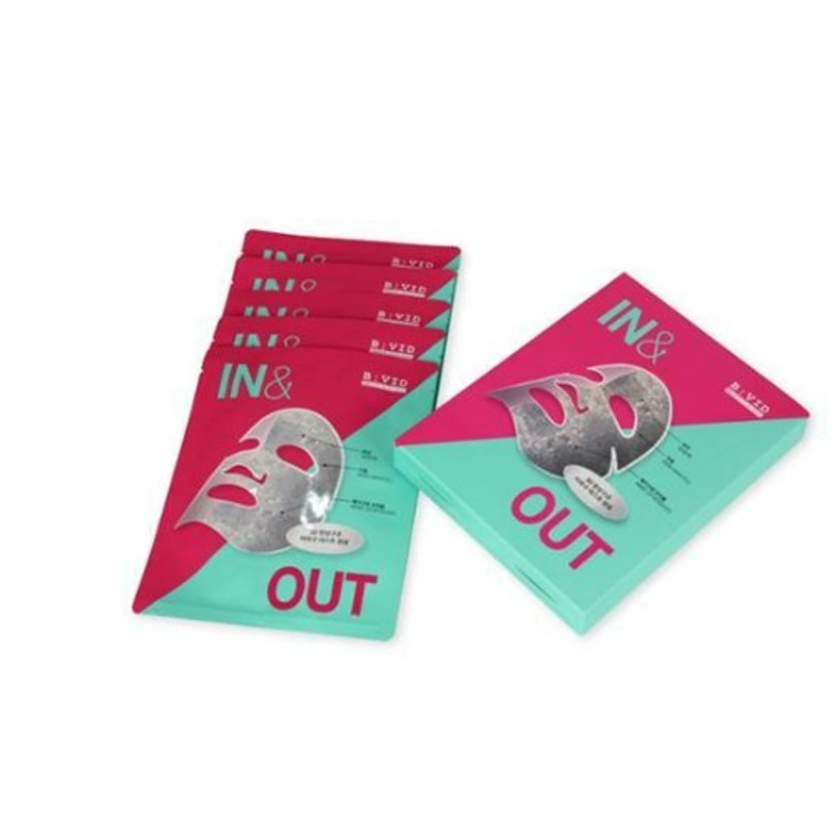 B Vid In Out Facial Mask Sheet 6 For 5 Set by B:VID