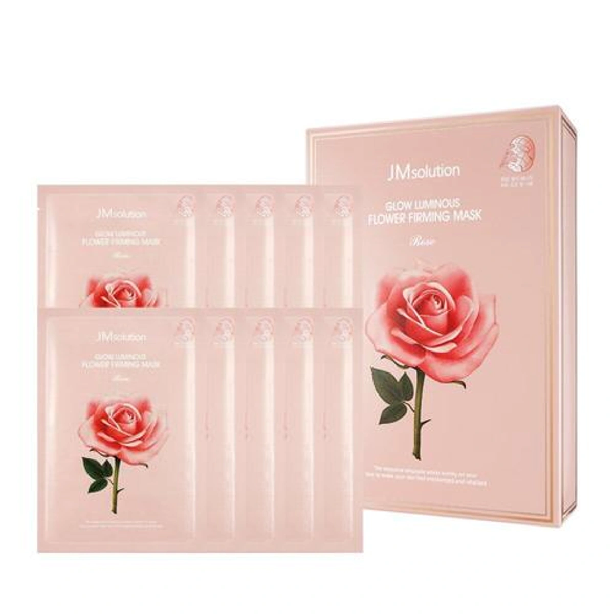 Jm Solution Glow Luminous Flower Firming Mask Sheet Rose 10 Sheets by JM Solution