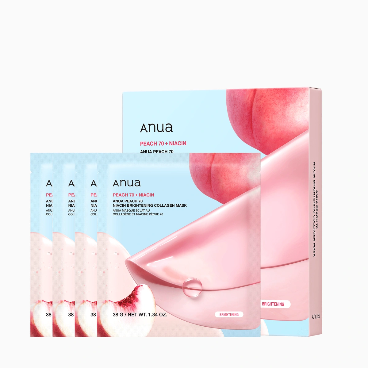 Peach 70 Niacin Brightening Collagen Mask by Anua