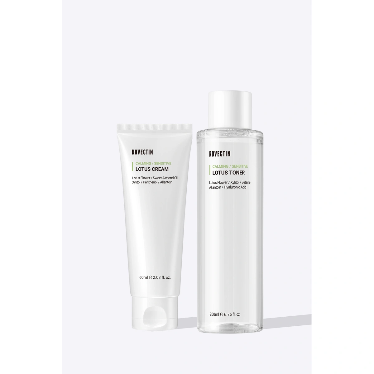 Calming Lotus Toner Cream Set by Rovectin