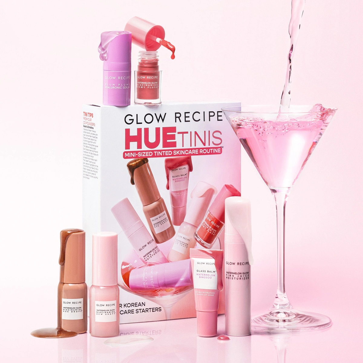 Huetinis Mini Tinted Skincare Set by Glow Recipe