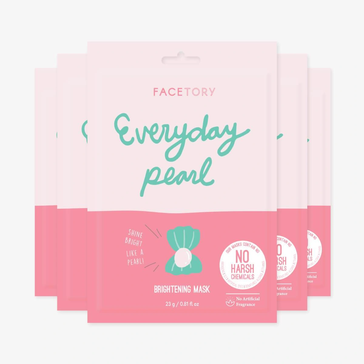 Everyday Pearl Brightening Sheet Mask 5-Pack by FaceTory