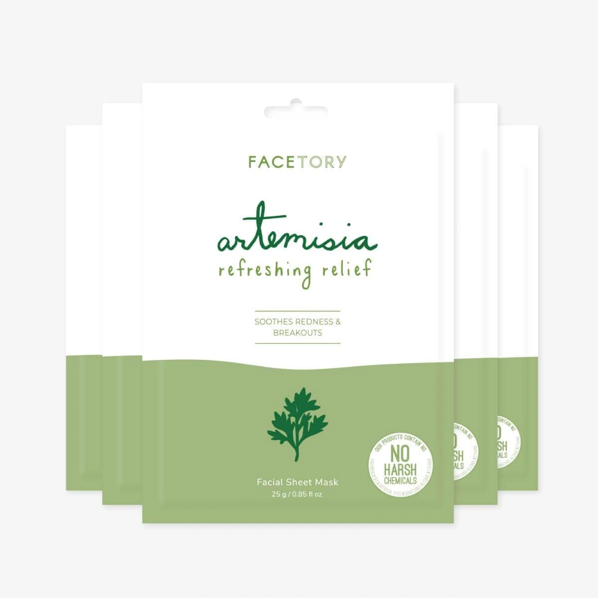 Artemisia Refreshing Relief Sheet Mask Soothing 10-Pack by FaceTory