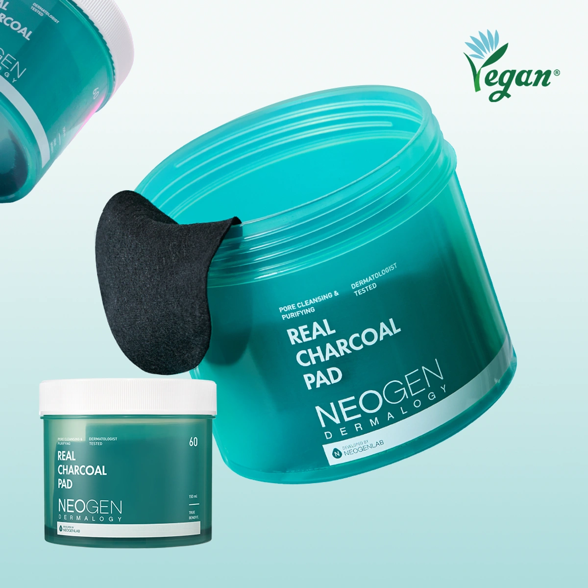 Neogen Dermalogy Real Charcoal Pad 60 Sheets by Neogen