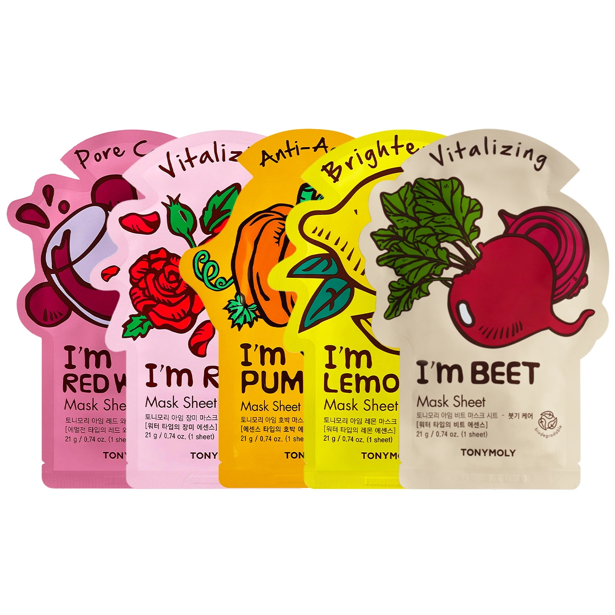 Vegan Faves 5 Pack I Am Mask Set by Tony Moly