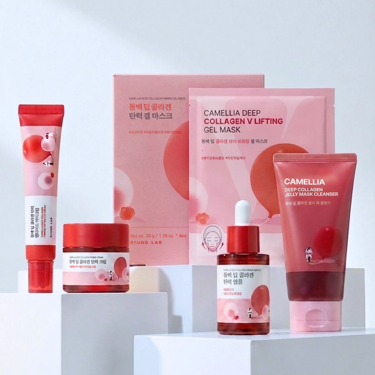 Mother S Day Exclusive Camellia Deep Collagen Firming Complete Routine Anti Aging Bundle by Round Lab