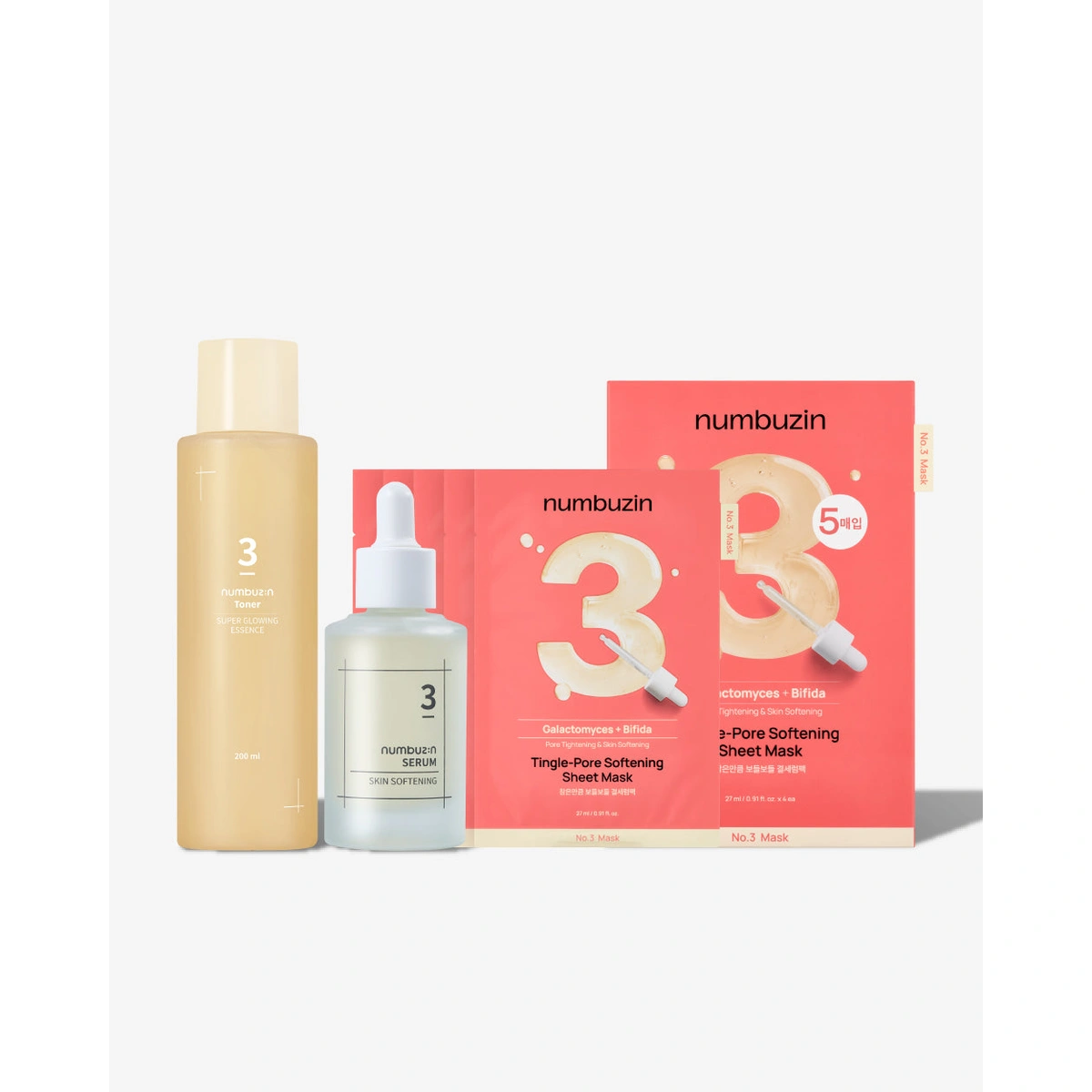No 3 Pore Care 3 Step Routine Set by Numbuzin