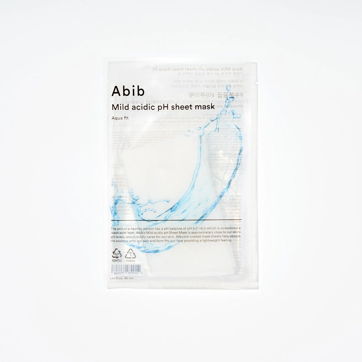 Mild Acidic Ph Sheet Mask Aqua Fit 10 Sheets by Abib