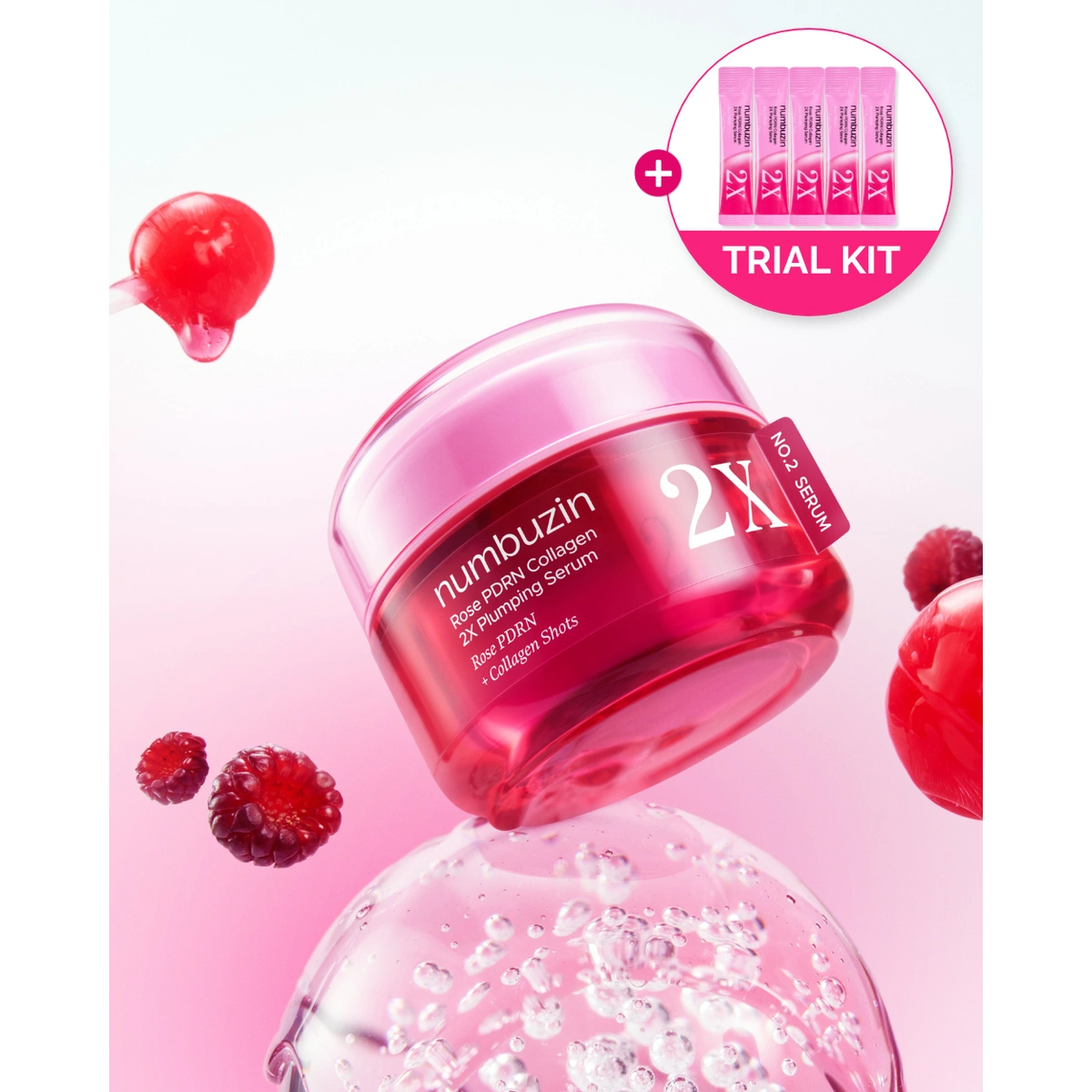 No 2 Rose Pdrn Collagen 2x Plumping Serum by Numbuzin