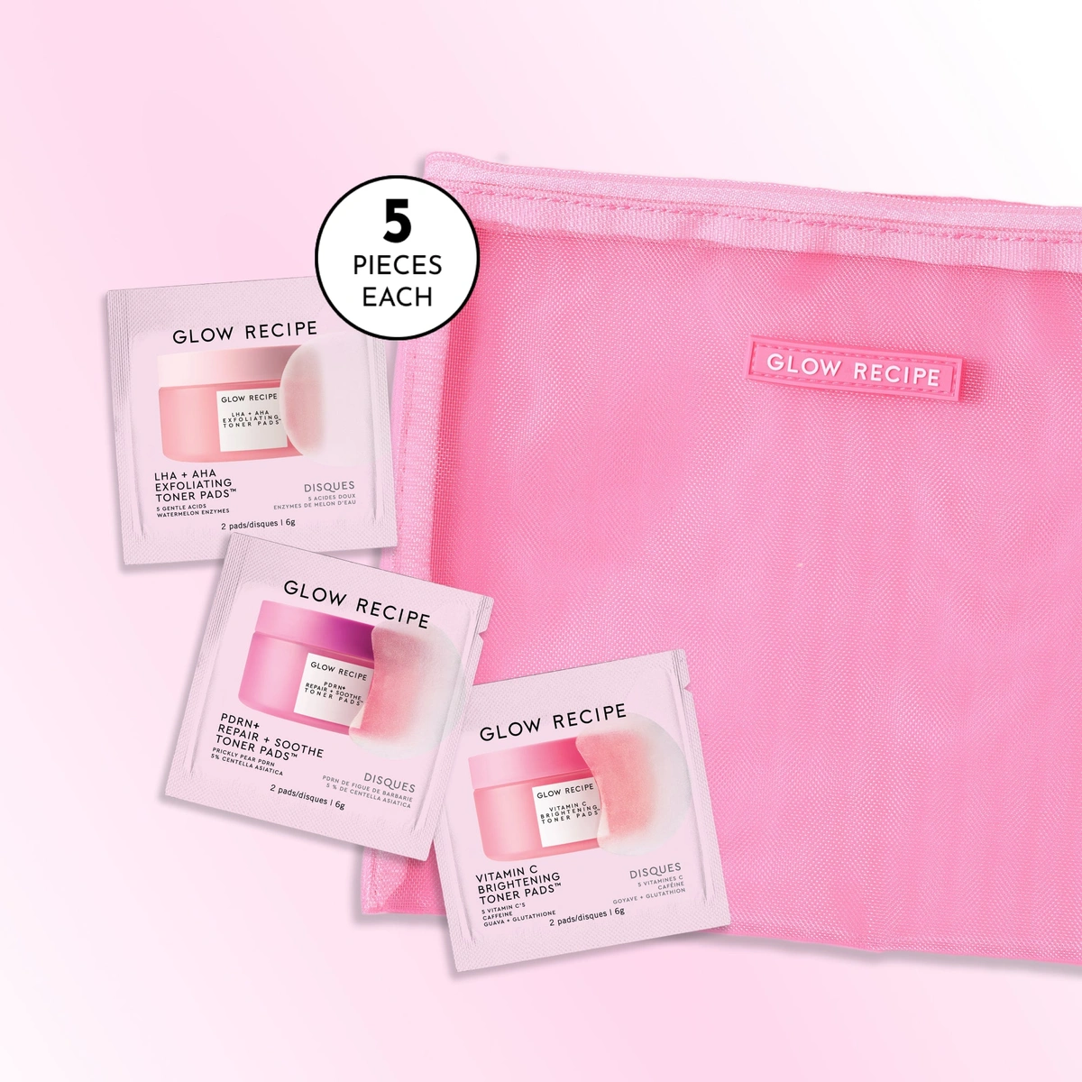 Korean Toner Pad Trial Travel Kit by Glow Recipe