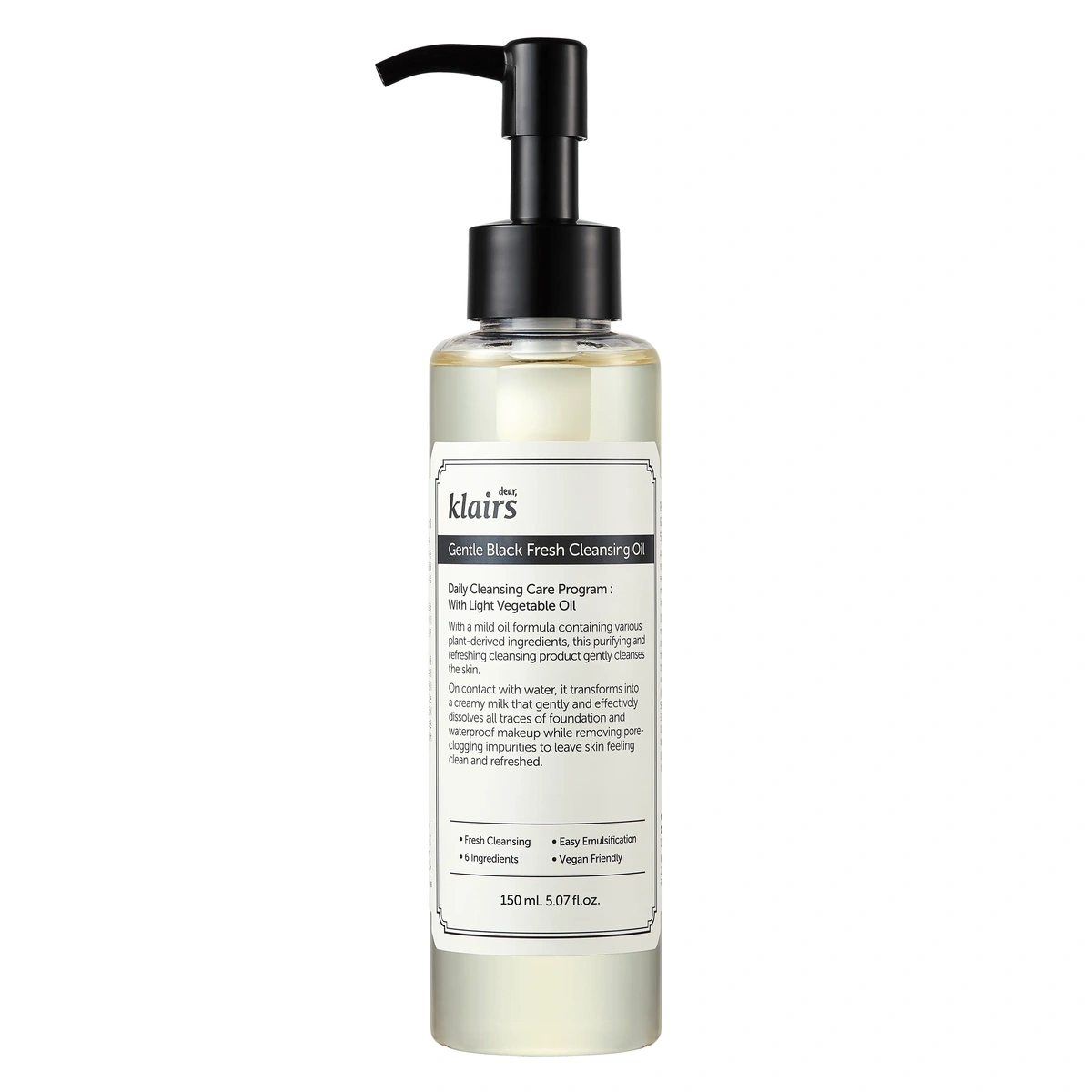 Gentle Black Fresh Cleansing Oil by Dear Klairs