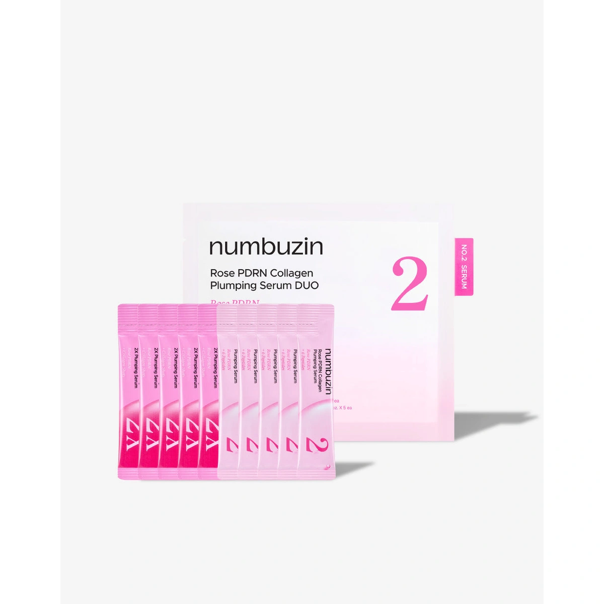 No 2 2x Rose Pdrn Collagen Plumping Serum Mini Kit 10ea by Numbuzin