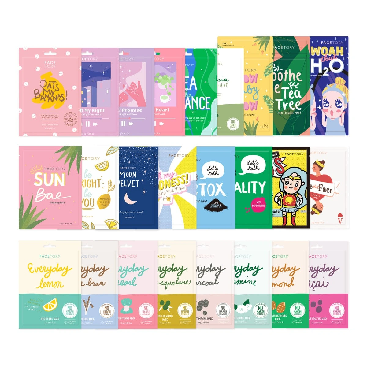 Facetory Sheet Mask Collections Value 50 by FaceTory