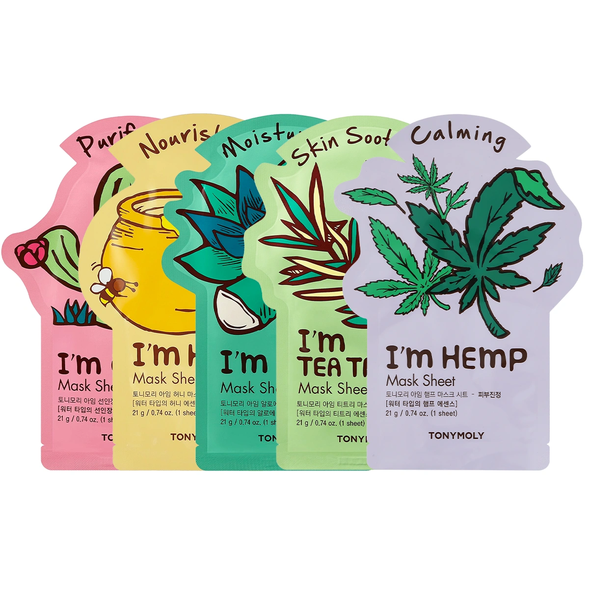 Skin Soothing 5 Pack I Am Mask Set by Tony Moly