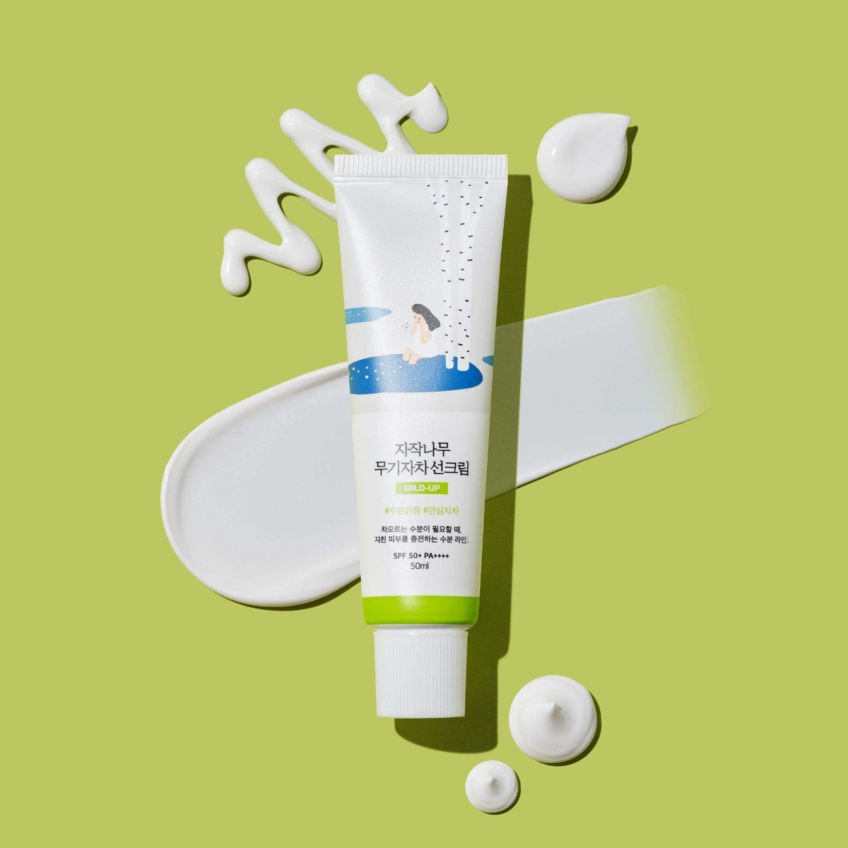 Birch Moisturizing Mild Up Sunscreen Spf 50 Pa by Round Lab