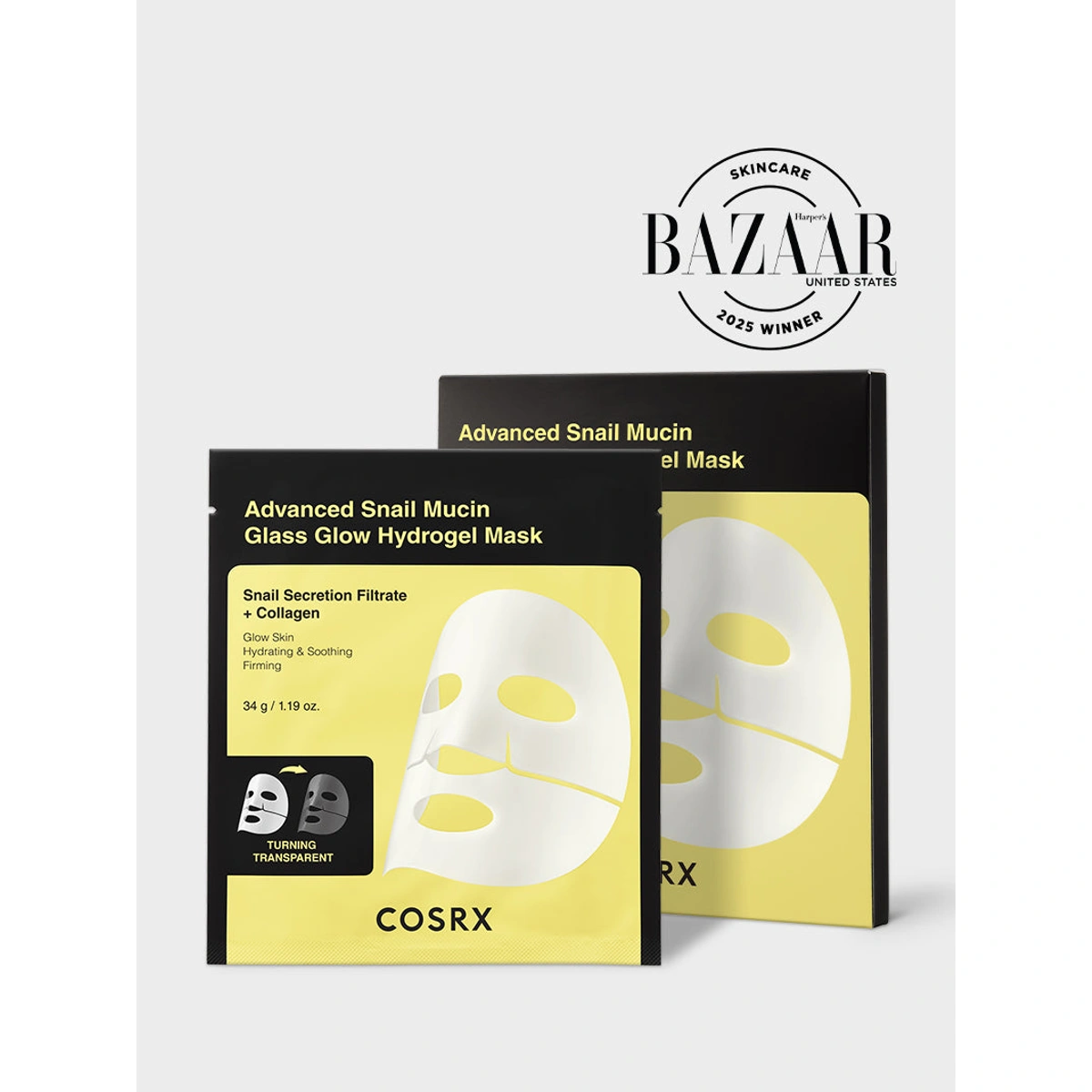 Advanced Snail Mucin Glass Glow Hydrogel Mask 3ea by Cosrx