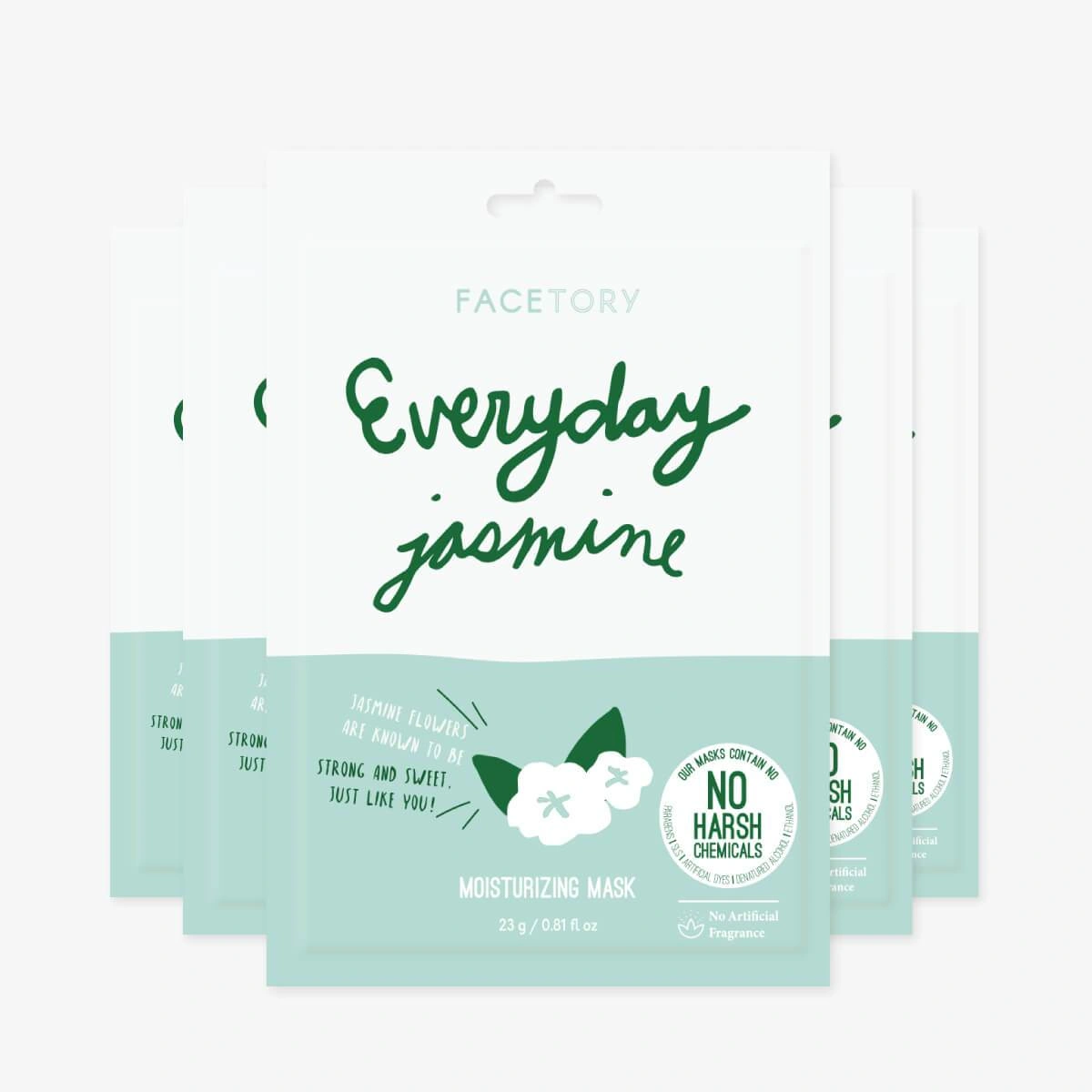 Everyday Jasmine Moisturizing Sheet Mask 5-Pack by FaceTory