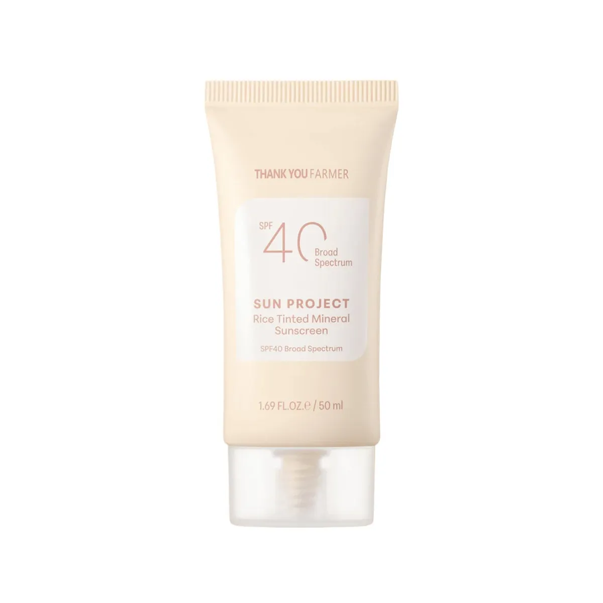 Sun Project Rice Tinted Mineral Sunscreen Spf 40 Broad Spectrum by THANK YOU FARMER