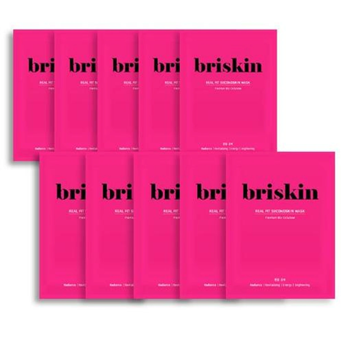 Briskin Real Fit Second Skin Mask Sheet Radiance 10 Sheets by briskin