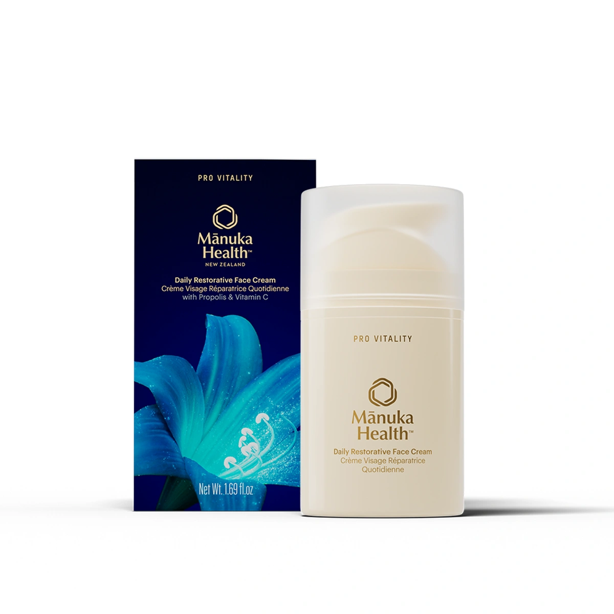 Pro Vitality Daily Restorative Face Cream With Propolis Vitamin C by Mānuka Health