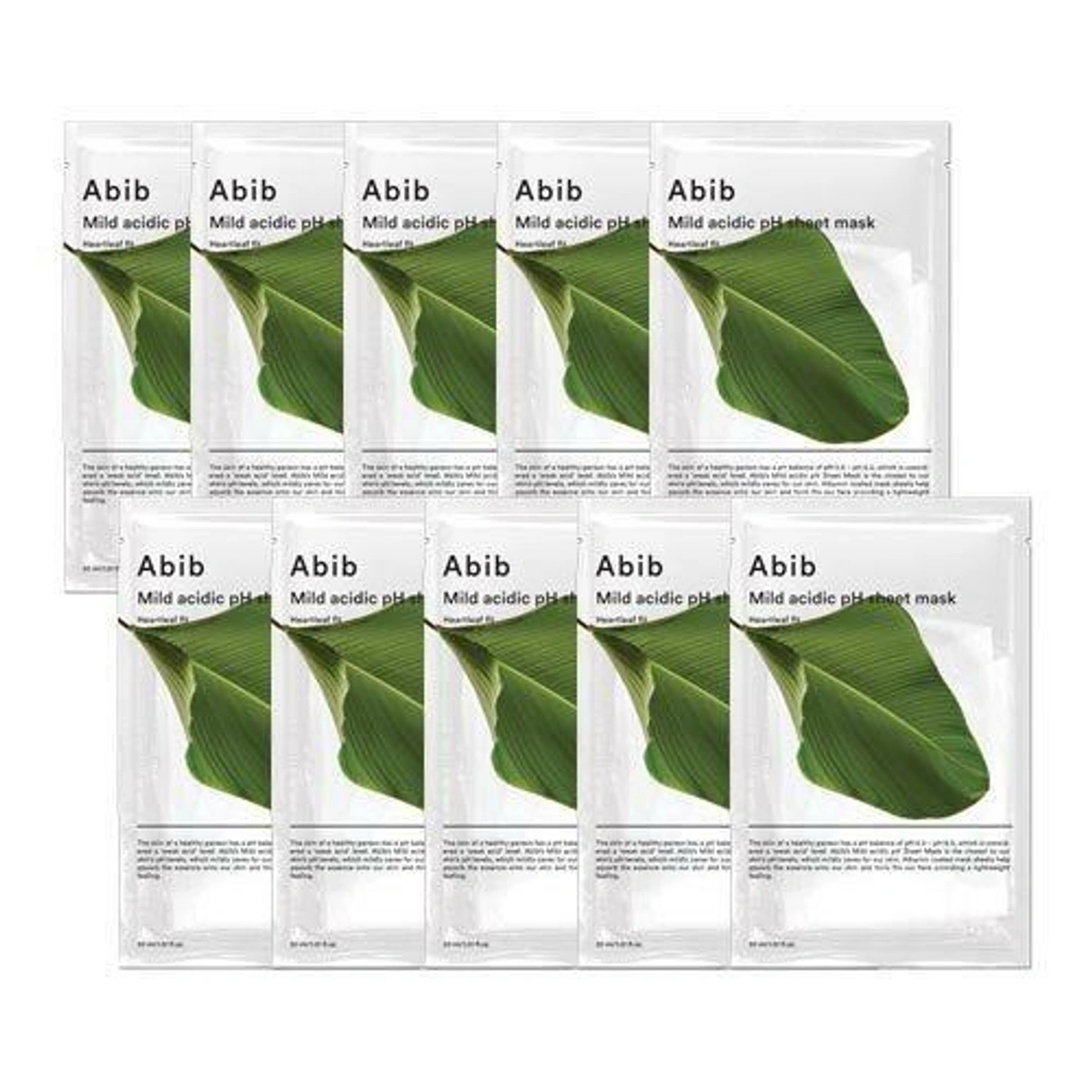 Abib Mild Acidic Ph Sheet Mask Heartleaf Fit 10p by Abib