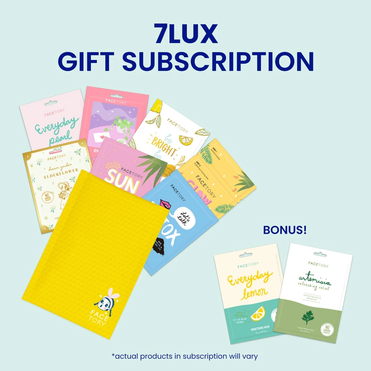 7 Lux Gift Subscription 12 Months Value 420 by FaceTory