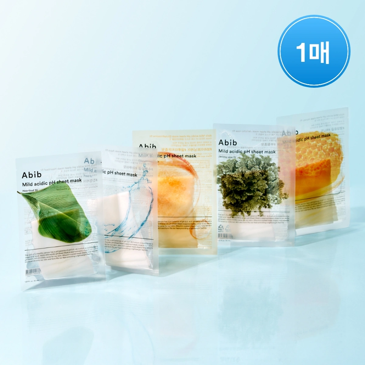 Abib Mild Acidic Ph Sheet Mask 1 Sheet Heartleaf Jericho Rose Aqua Glutathione Honey by Abib