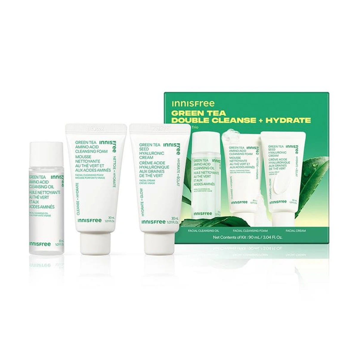 Green Tea Mini Double Cleanse Hydrate Trio by Innisfree