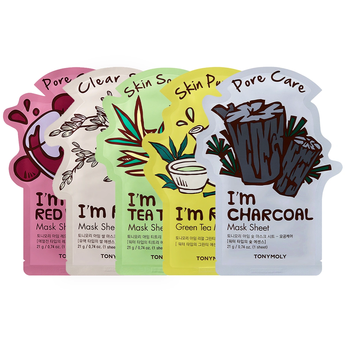 Acne Oil Control 5 Pack I Am Mask Set by Tony Moly